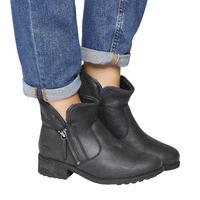 UGG Lavelle Zip Boot BLACK LEATHER