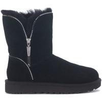 ugg ugg florence black suede ankle boots with zip womens mid boots in  ...