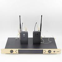 UHF Profissional Wireless Microphone Dual Sem Fio Systems Bodypack Transmitter headworn Mic