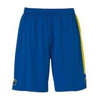 uhlsport liga football shorts blue yellow