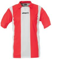 uhlsport retro stripes ss shirt red white