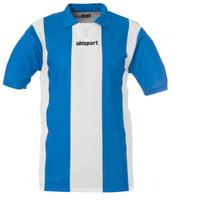 uhlsport retro stripes ss shirt blue white