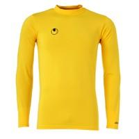 uhlsport long sleeve baselayer shirt yellow