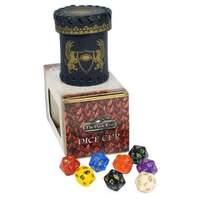 UIG Dice Cup with 8 D20s: The Dark Eye RPG