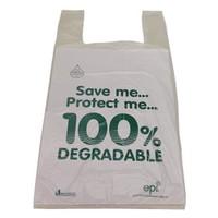 UK Packaging Degradable Vest Carrier Large 100bag