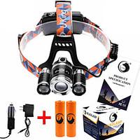 U`King Headlamps / Headlamp Straps LED 8500ML Lumens 4 Mode Cree XM-L T6 18650Adjustable Focus / Rechargeable / Compact Size / High