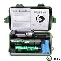 UKing ZQ-X965G#-US 2000LM Cree T6 G7000 Flashlight 1500LM XPE SK68 Flashlight Battery and Charger Kits