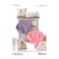 UKHKA Baby Cardigans & Sweater Knitting Pattern No 134 DK