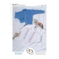UKHKA Baby Cardigan Knitting Pattern No 24