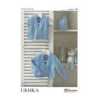 ukhka baby cardigan waistcoat hat knitting pattern no 99 dk