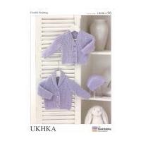 UKHKA Baby Cardigans & Hat Knitting Pattern No 96 DK
