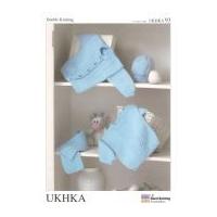 ukhka baby sweater cardigan hat scarf knitting pattern no 93 dk