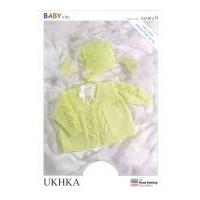 ukhka baby matinee coat bonnet knitting pattern no 9 4 ply