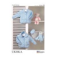 ukhka baby cardigans scarf mittens knitting pattern no 86 dk