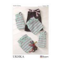 UKHKA Baby Waistcoats & Slipovers Knitting Pattern No 84 DK