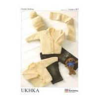 ukhka baby cardigans hat scarf knitting pattern no 83 dk