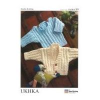 UKHKA Baby Sweater & Cardigan Knitting Pattern No 80 DK