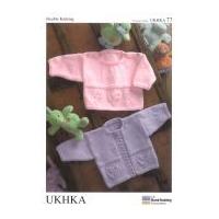ukhka baby sweater cardigan knitting pattern no 77 dk