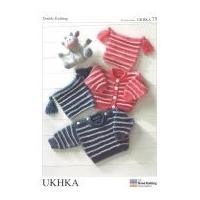 UKHKA Baby Hat, Cardigan & Sweater Knitting Pattern No 75 DK