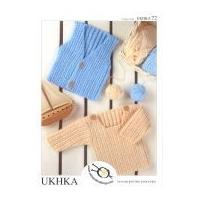 ukhka baby cardigan sweater knitting pattern no 72 dk