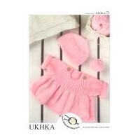 UKHKA Baby Sweater & Hat Knitting Pattern No 71 DK