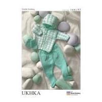 UKHKA Baby Hooded Pram Set Knitting Pattern No 63 DK