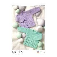 UKHKA Baby Cardigans & Sweater Knitting Pattern No 61 DK