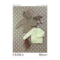 UKHKA Baby Sweaters Knitting Pattern No 56 DK