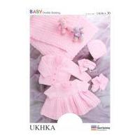 ukhka baby hat socks boots dress cardigan with blanket knitting patter ...