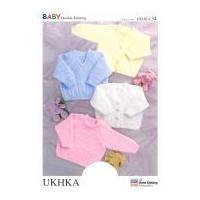 UKHKA Baby Sweaters & Cardigans Knitting Pattern No 34 DK