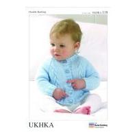 UKHKA Baby Cardigan Knitting Pattern No 118 DK