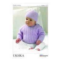 ukhka baby sweater hat knitting pattern no 117 dk