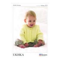 UKHKA Baby Cardigan Knitting Pattern No 115 DK