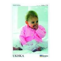 UKHKA Baby Cardigan Knitting Pattern No 114 DK