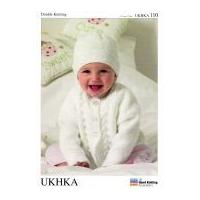 UKHKA Baby Cardigan & Hat Knitting Pattern No 110 DK