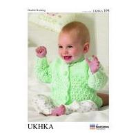 UKHKA Baby Cardigan Knitting Pattern No 109 DK