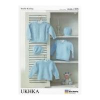 ukhka baby sweaters hat knitting pattern no 108 dk