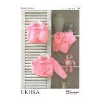 UKHKA Baby Cardigans & Vest Knitting Pattern No 100 DK
