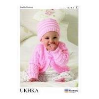 UKHKA Baby Cardigan & Hat Knitting Pattern No 112 DK
