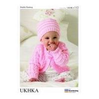 ukhka baby cardigan hat knitting pattern no 112 dk