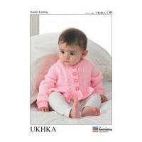 UKHKA Baby Cardigans & Sweater Knitting Pattern No 130 DK