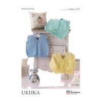 UKHKA Baby Cardigans, Waistcoat & Tank Top Knitting Pattern No 133 DK