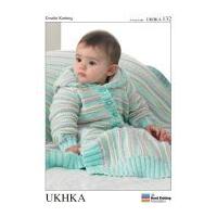 UKHKA Baby Cardigans, Hat & Blanket Knitting Pattern No 132 DK