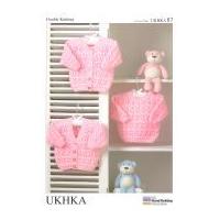 UKHKA Baby Cardigans & Sweater Knitting Pattern No 87 DK
