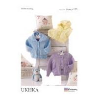 UKHKA Baby Jackets & Waistcoat Knitting Pattern No 135 DK