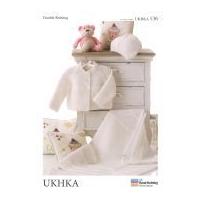 UKHKA Baby Cardigan, Hat & Blanket Knitting Pattern No 136 DK