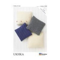 UKHKA Home Cushion Covers Knitting Pattern No 144 Chunky, Aran