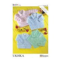 UKHKA Baby Cardigans & Sweaters Knitting Pattern No 6 4 Ply