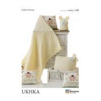 ukhka baby blanket cushion hat knitting pattern no 140 dk