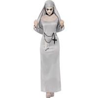 uk 8 10 grey ladies gothic nun costume